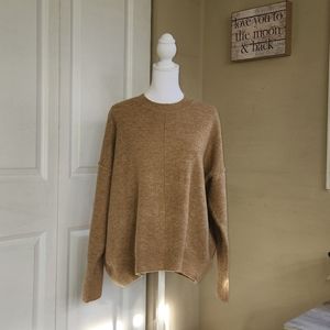 Vince Camuto Tan Crewneck Sweater